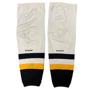 OHL - Chaussettes de hockey CCM d'occasion (blanches/noires/jaunes)