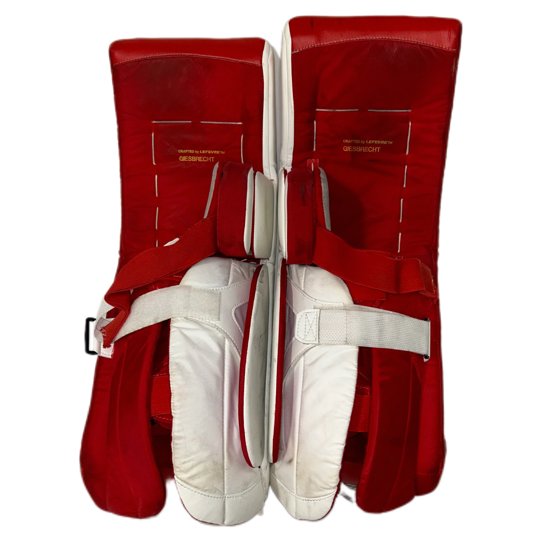 TRUE L12.2 - Used Pro Stock Goalie Pads (White/Red/Yellow)