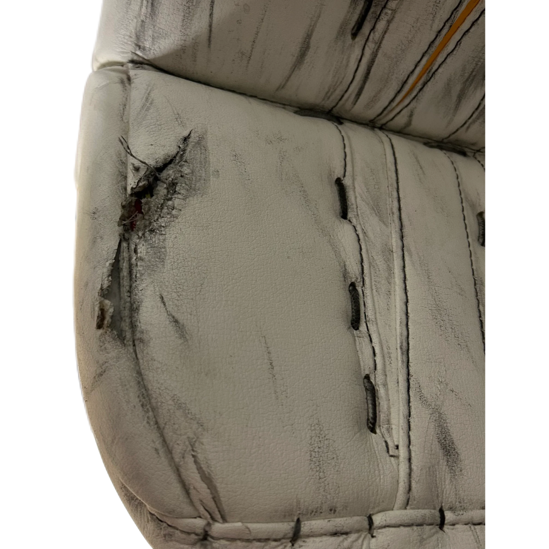 TRUE L12.2 - Used Pro Stock Goalie Pads (White/Red/Yellow)