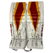 TRUE L12.2 - Jambières de gardien de but Pro Stock d'occasion (blanc/rouge/jaune)