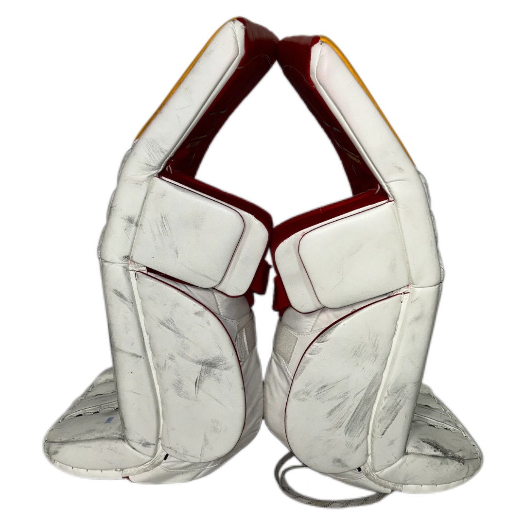 TRUE L12.2 - Used Pro Stock Goalie Pads (White/Red/Yellow)