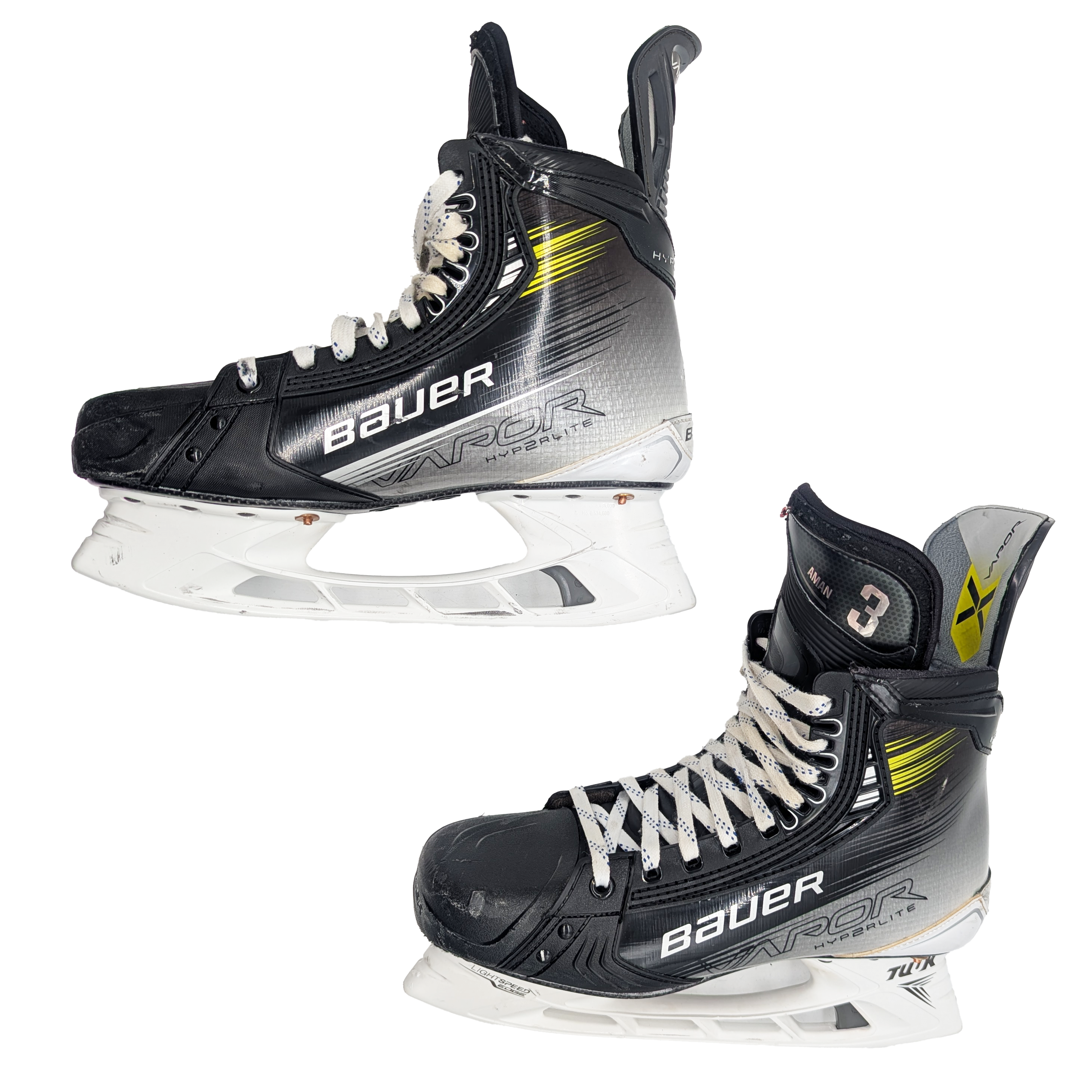 Bauer Vapor Hyperlite 2 - Used NCAA Pro Stock Hockey Skates - Size 9.5D