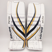 Bauer Supreme Ultrasonic - Pro Stock Gardien de but (Blanc/Bleu marine/Jaune)