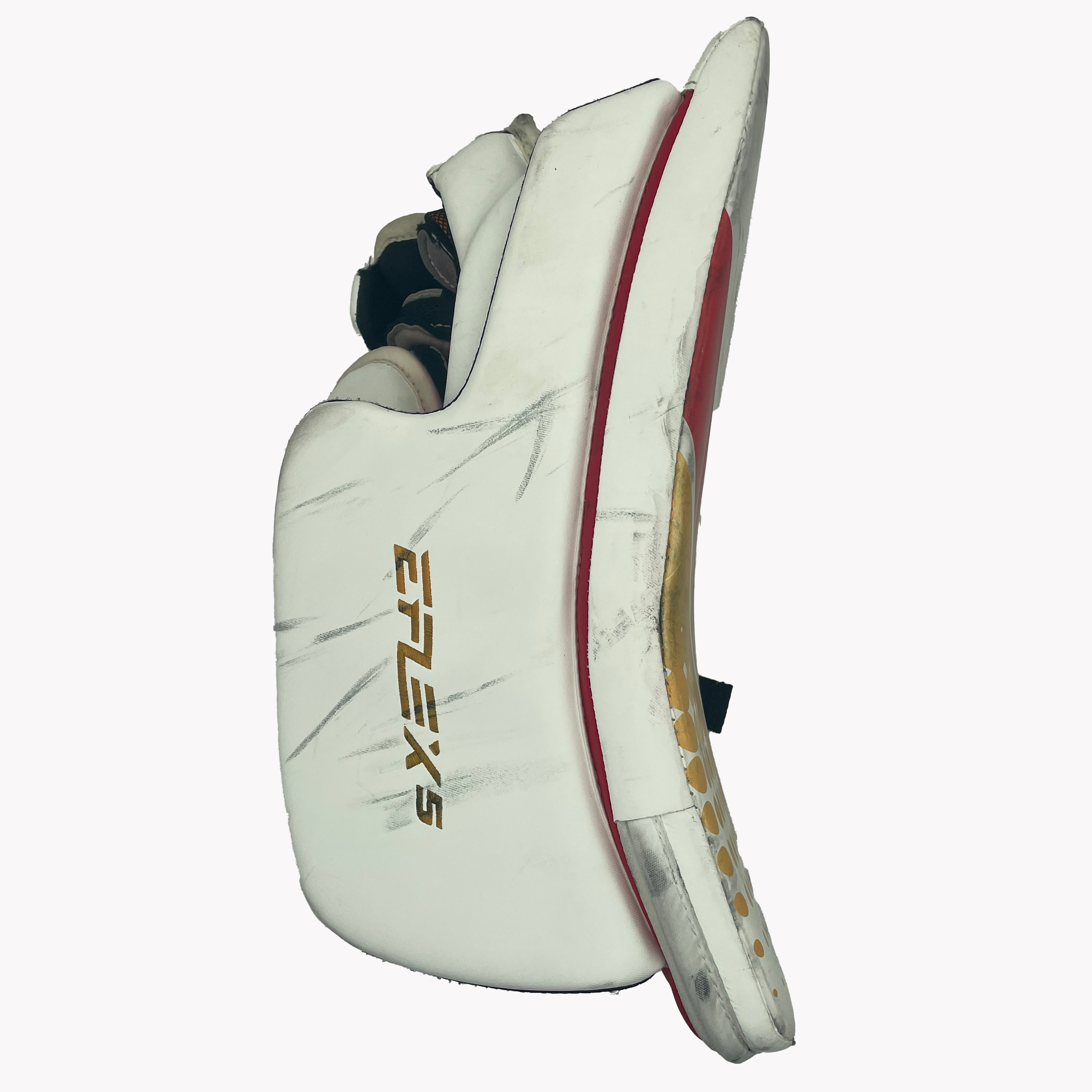 CCM Extreme Flex 5 - Used AHL Pro Stock Goalie Full Set (Red/White/Yellow)