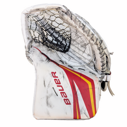 Bauer Vapor HyperLite - Ensemble complet de gardien de but Pro Stock d'occasion AHL (blanc/rouge/jaune)