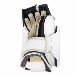 Bauer Vapor HyperLite - Ensemble complet de gardien de but Pro Stock d'occasion AHL (blanc/rouge/jaune)