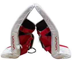 Used - Bauer Vapor Hyperlite Pro Stock Goalie Pads (White/Red)
