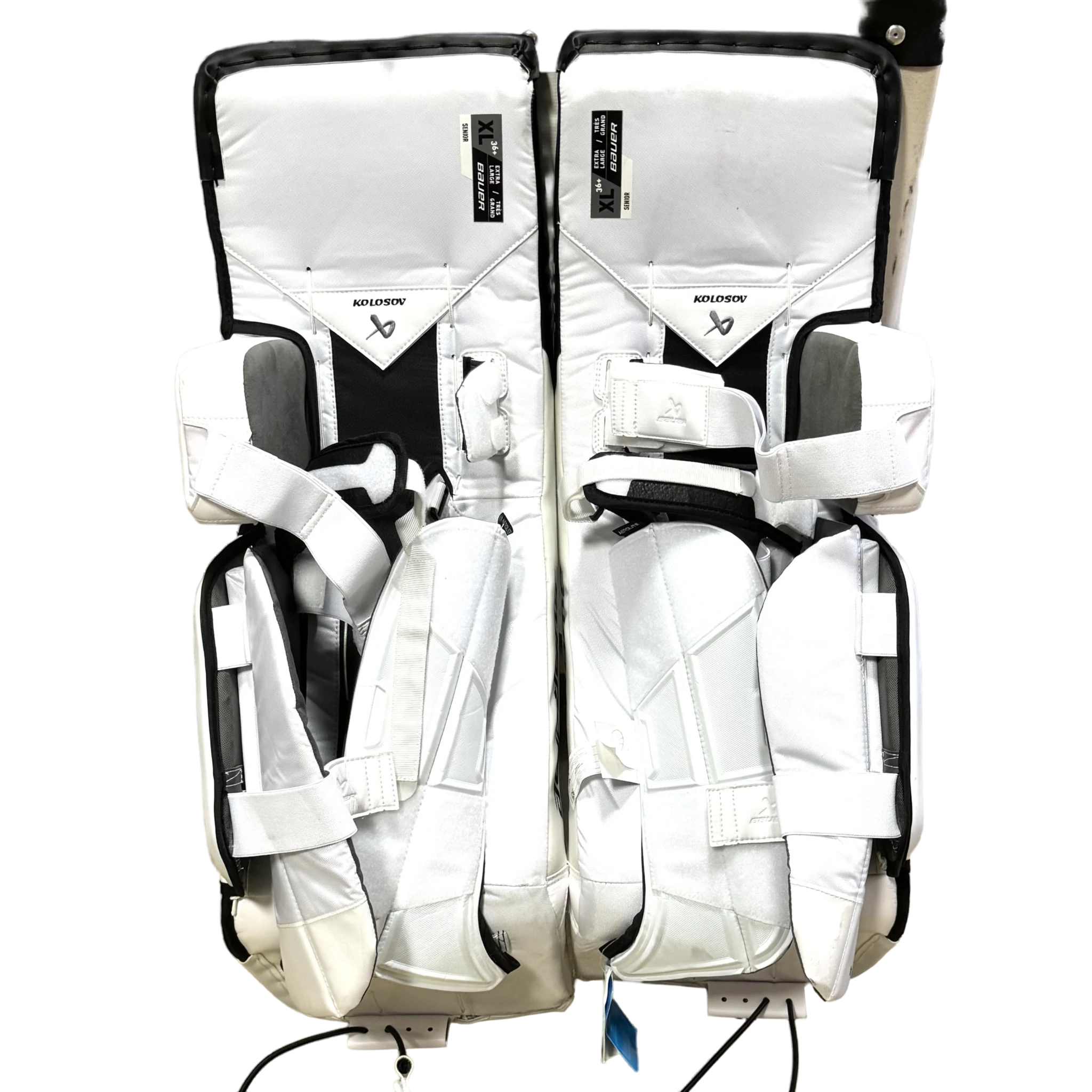Bauer Supreme Mach - New Pro Stock Goalie Pads (White/Black)