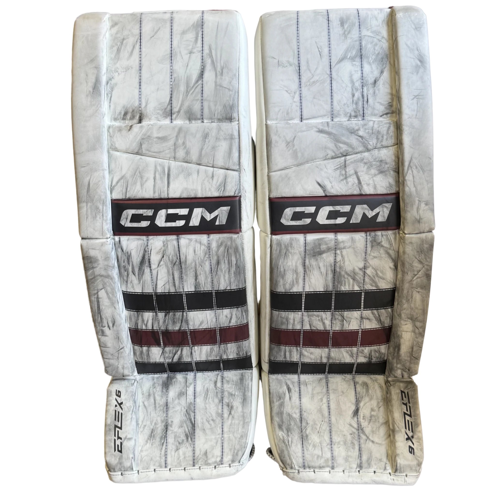 CCM Extreme Flex 6 - Used Pro Stock Goalie Full Set (White/Maroon/Black)