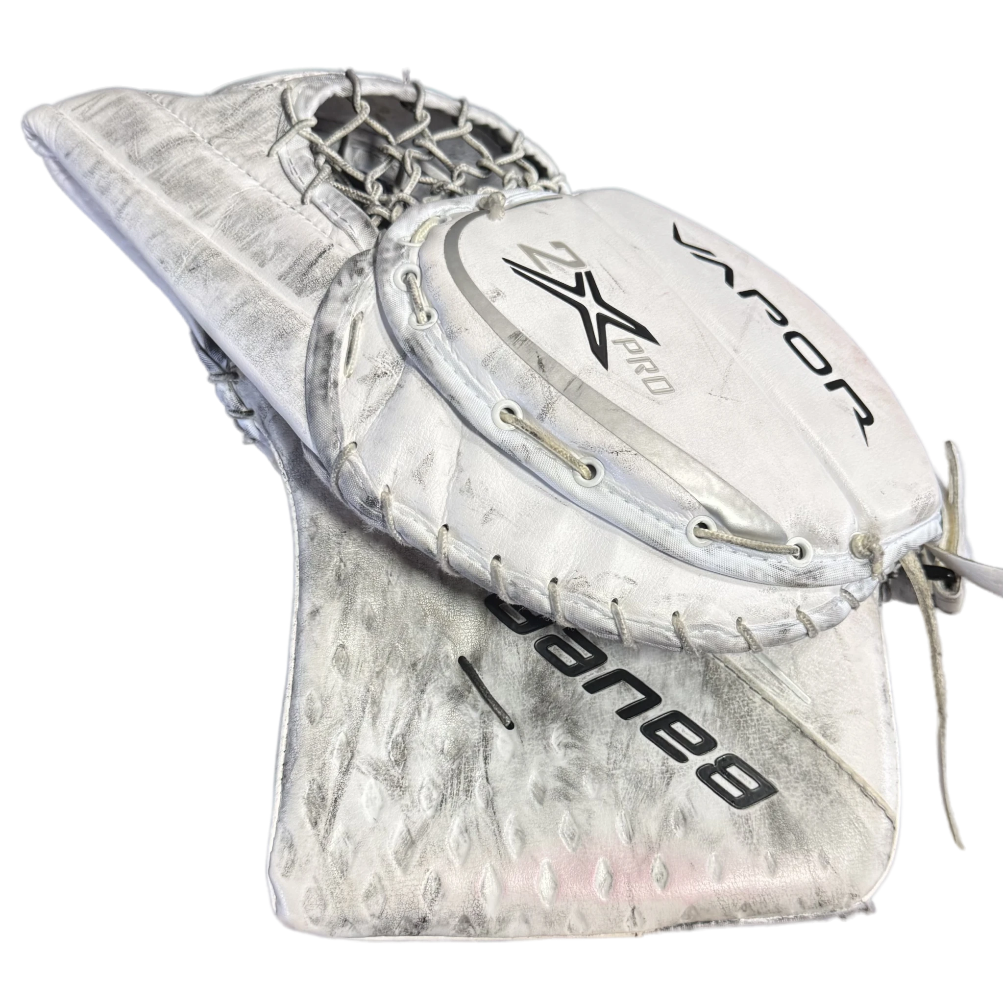 Bauer Supreme Mach - Used NCAA Pro Stock Goalie Glove (White)