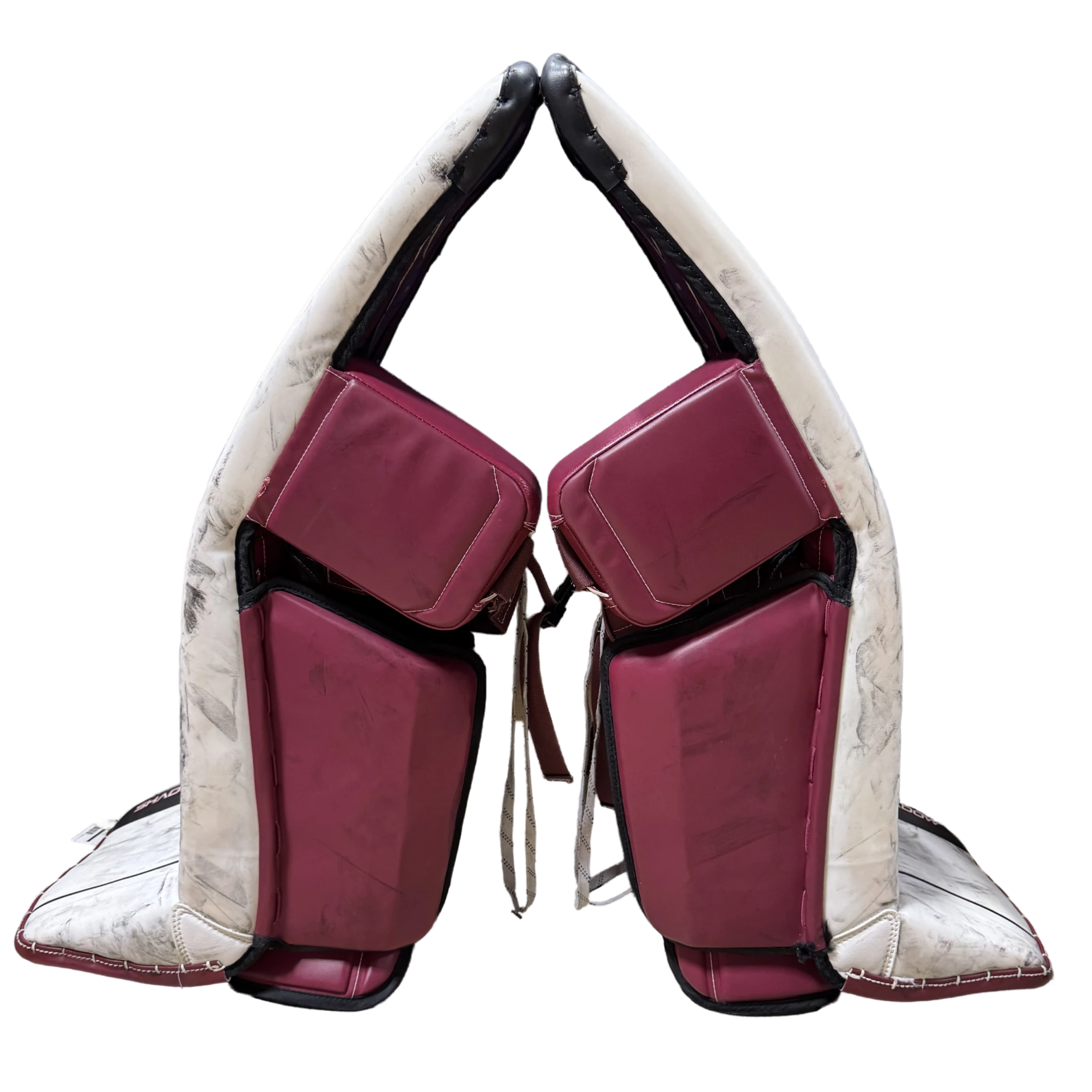 Used - Bauer Supreme Shadow Pro Stock Goalie Full Set (White/Burgundy/Black)