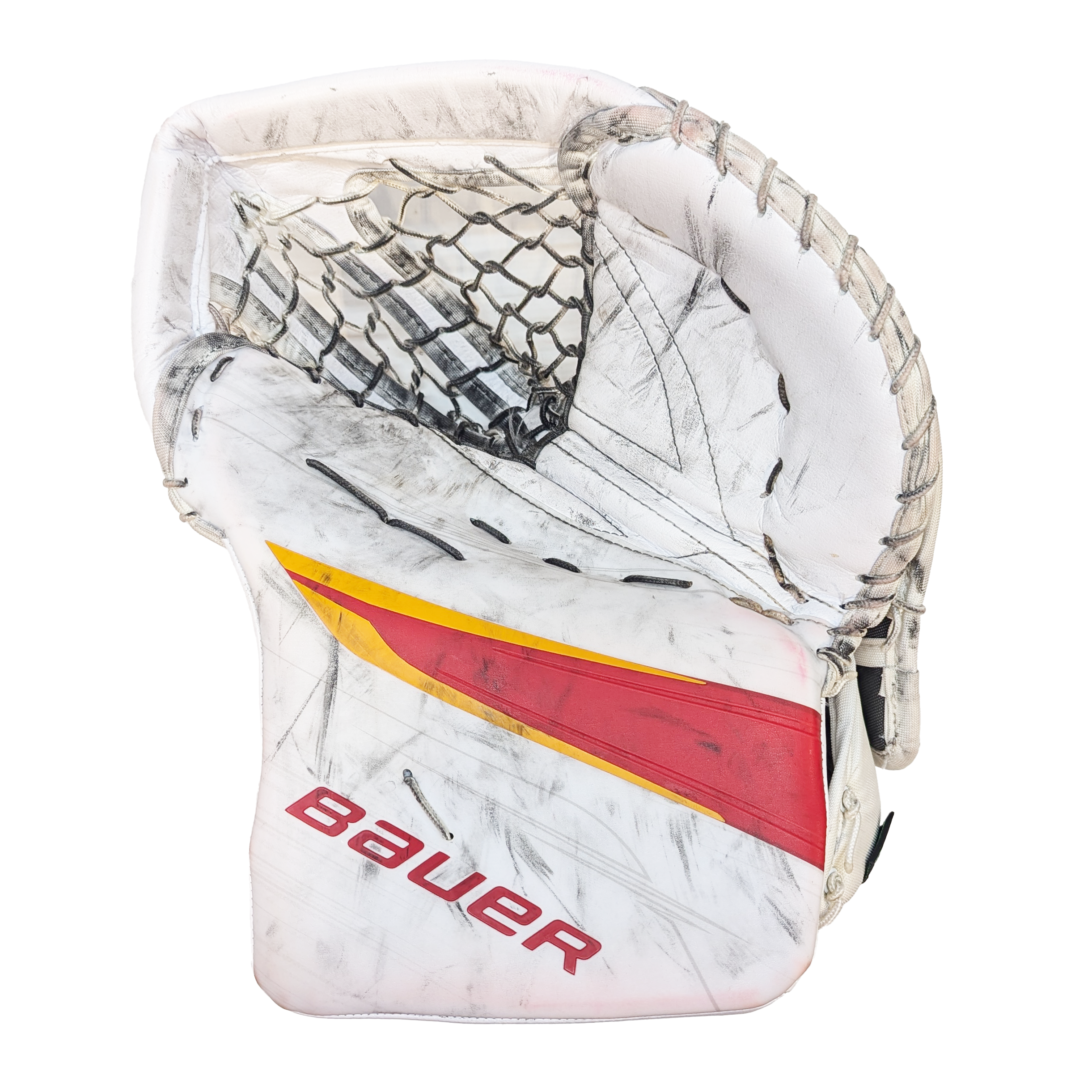 Bauer Vapor HyperLite - Ensemble complet de gardien de but Pro Stock d'occasion (blanc/rouge/jaune)