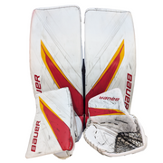 Bauer Vapor HyperLite - Ensemble complet de gardien de but Pro Stock d'occasion (blanc/rouge/jaune)