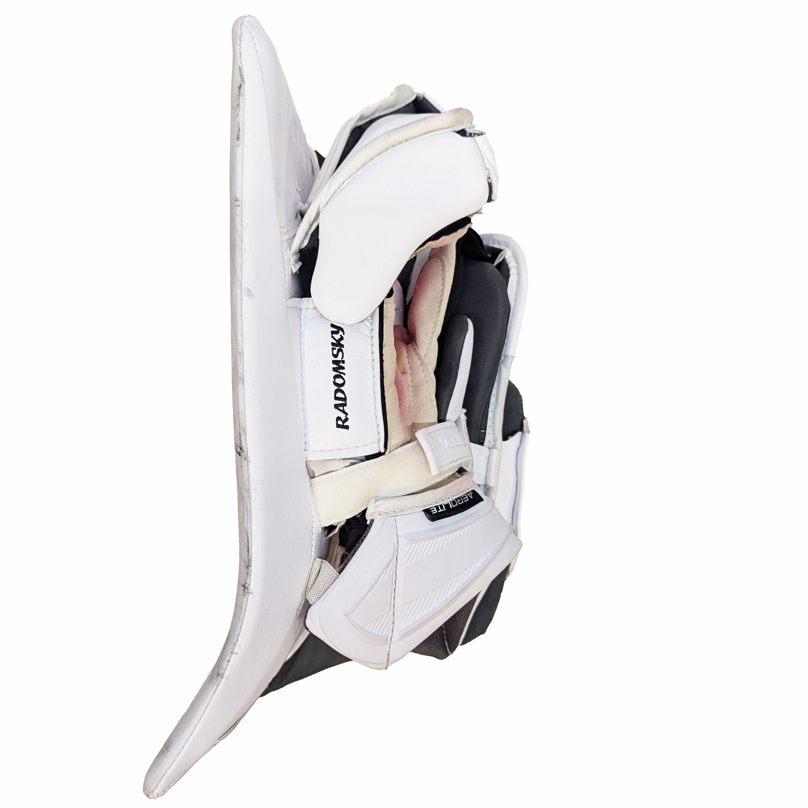 Bauer Vapor HyperLite - Ensemble complet de gardien de but Pro Stock d'occasion (blanc/rouge/jaune)