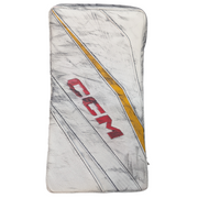 CCM Extreme Flex 6 - Bloqueur de gardien de but AHL Pro Stock d'occasion (blanc/rouge/jaune)