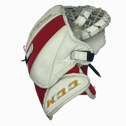 CCM Extreme Flex 5 - Ensemble complet de gardien de but AHL Pro Stock d'occasion (rouge/blanc/jaune)