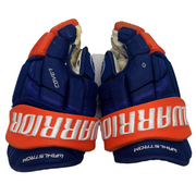 Warrior Covert QR5 Pro - NHL Used Pro Stock Glove - Oliver Wahlstrom (Blue/Orange)