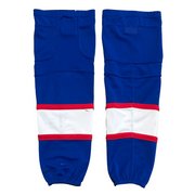 NCAA - Chaussettes de hockey usagées (bleu/blanc/rouge)