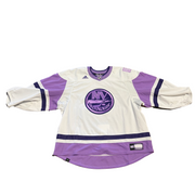 NHL - New York Islanders Authentic Adidas Hockey Fights Cancer Jersey (White/Lavender)