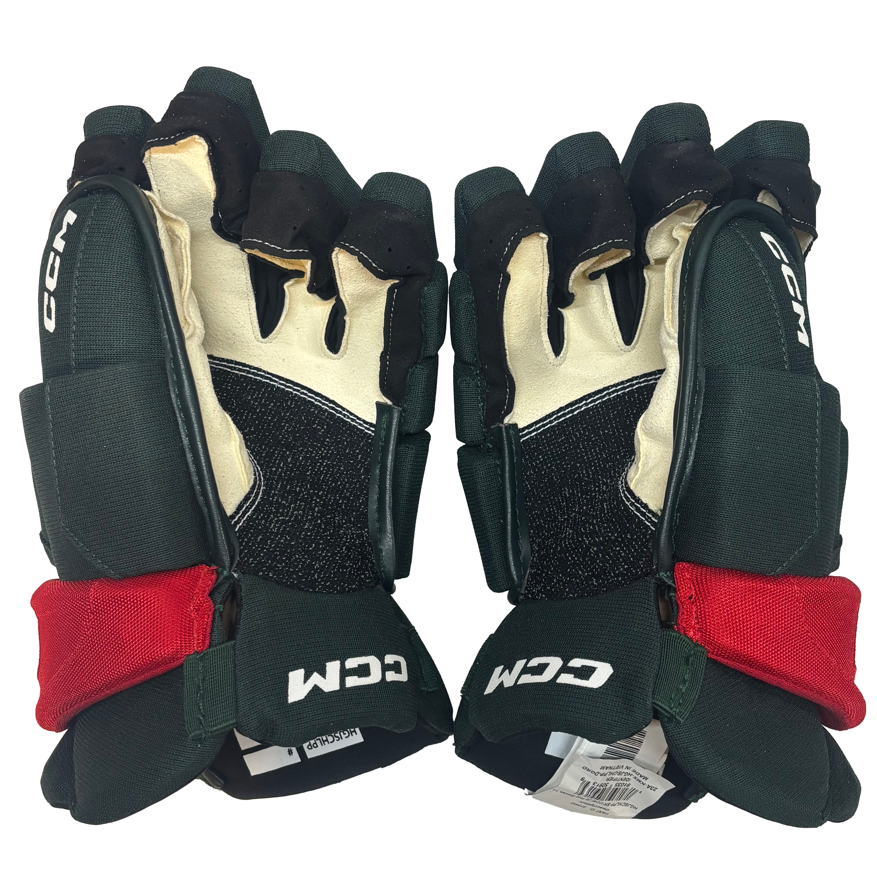 CCM HGJSPP - Pro Stock Hockey Glove (Green/Red)