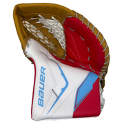 Bauer Vapor Flylite - Pro Stock Goalie Glove (Red/White/Tan/Baby Blue)