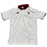 New Balance - Custom Mesh Polo (White/Maroon)