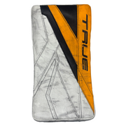TRUE Catalyst Nitro Pro - Used Pro Stock Goalie Blocker (White/Yellow/Black)