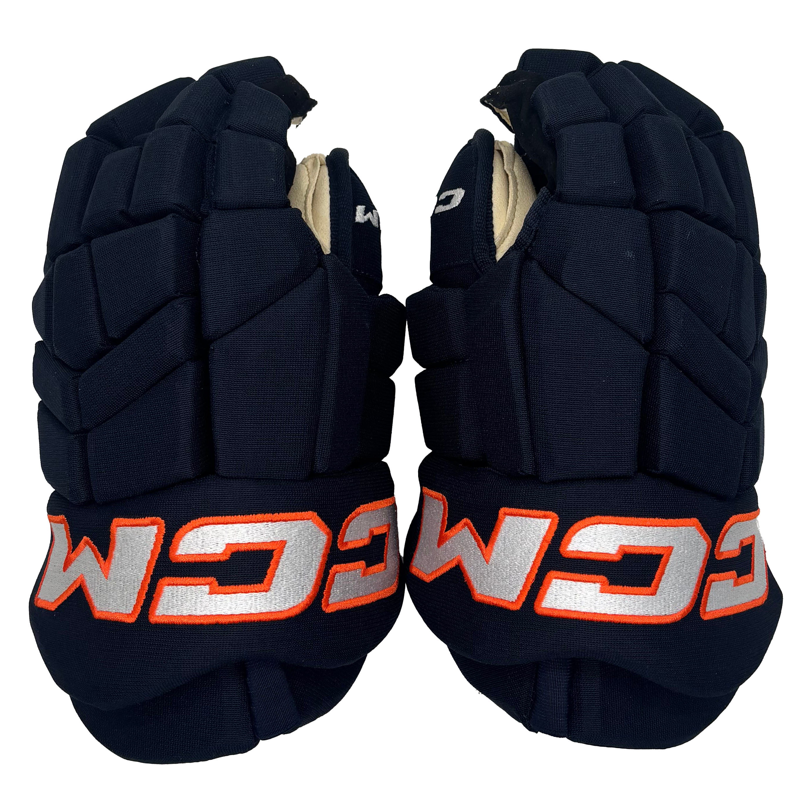 CCM HGTKXP - NHL Pro Stock Glove - New York Islanders (Navy/Orange/White)
