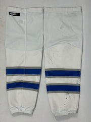 QMJHL - Used CCM Hockey Sock (White/Royal Blue/Silver)