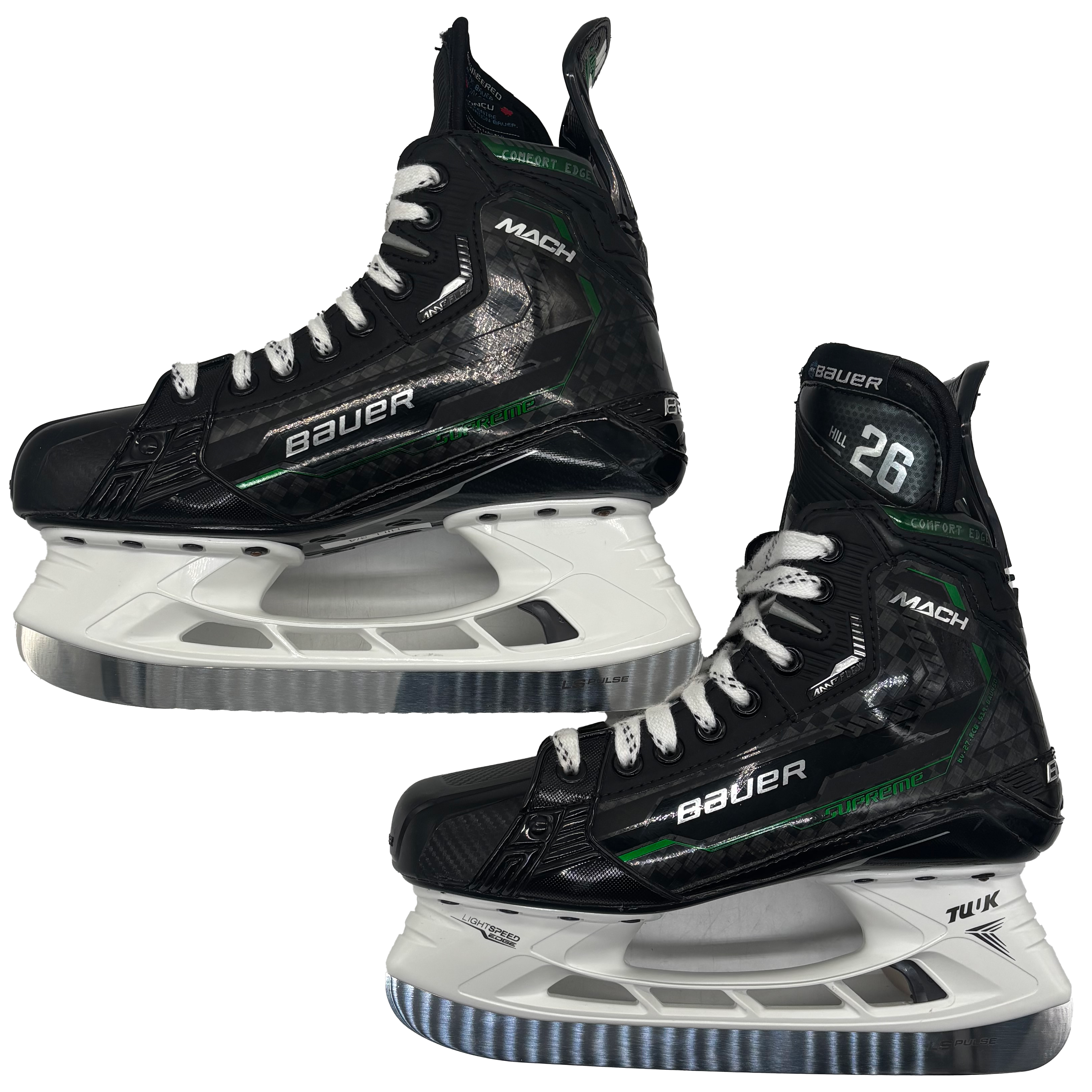Bauer Supreme Mach - Pro Stock Skates - Size 5.5D (Green)