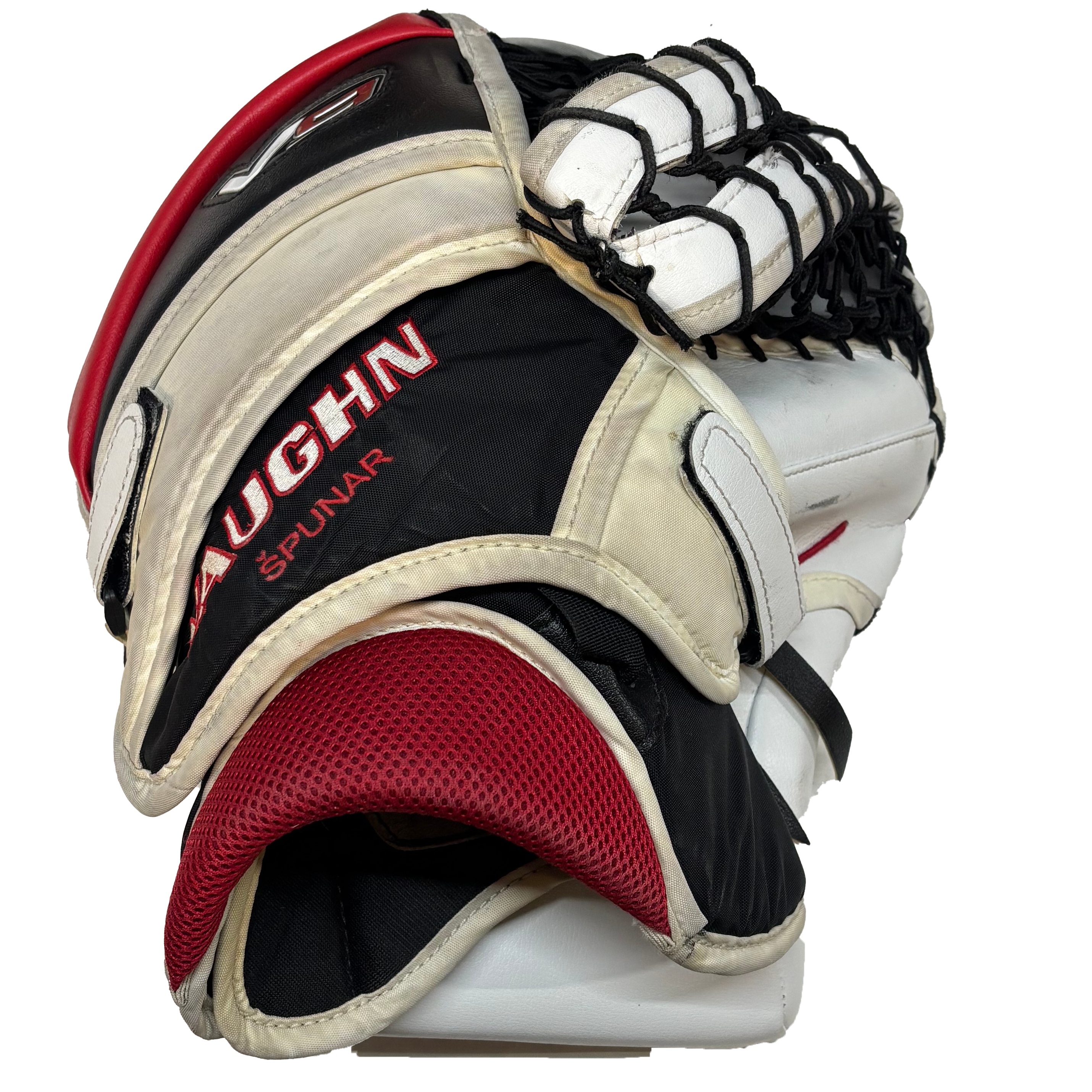 Vaughn Velocity V9 - Used Pro Stock Senior Goalie Full Set (White/Black/Red)