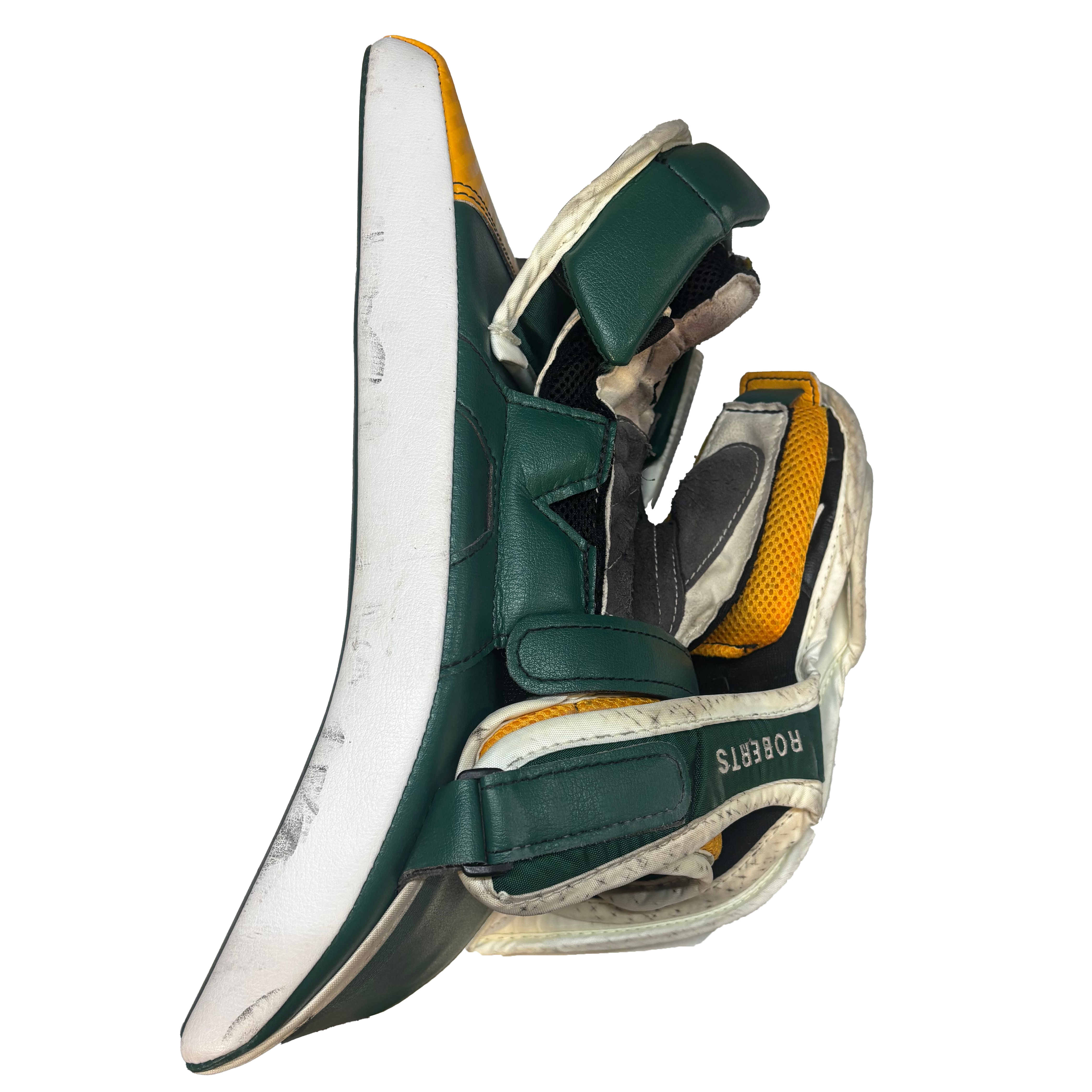 Vaughn Velocity V9 - Used Pro Stock Senior Goalie Full Set (White/Green/Yellow)
