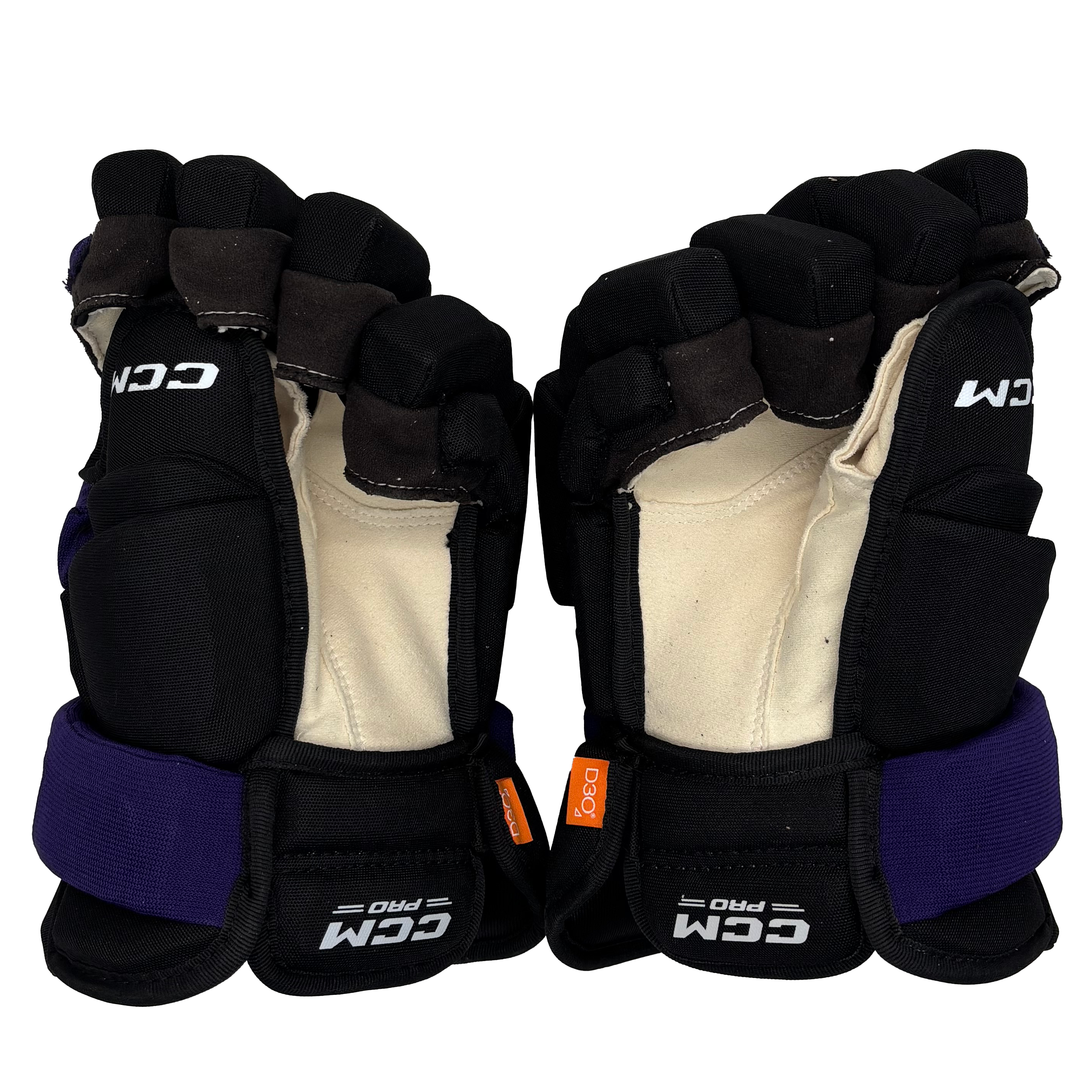 CCM HG43PP - NCAA Pro Stock Hockey Glove (Black/Purple)