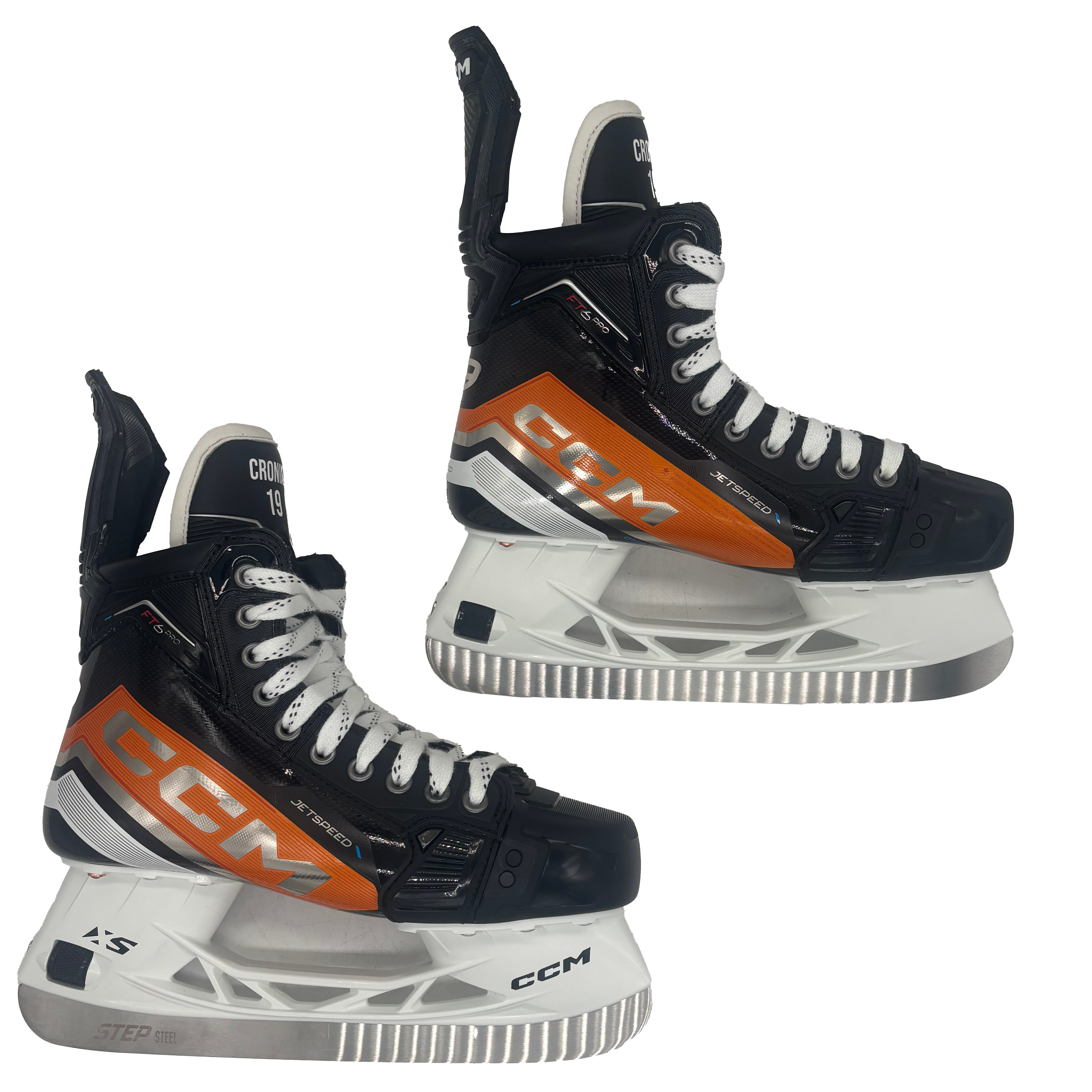 CCM Jetspeed FT6 Pro - Pro Stock Hockey Skates - Size 7R (Orange)