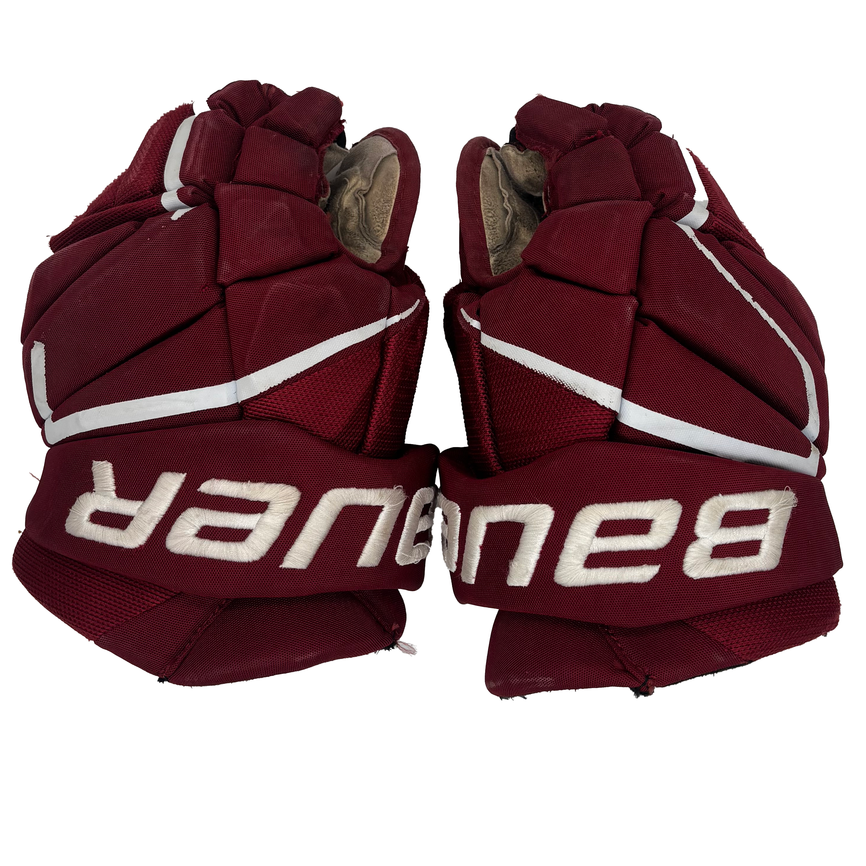 Used - Bauer Vapor Hyperlite Pro Stock Glove - (Maroon/White)