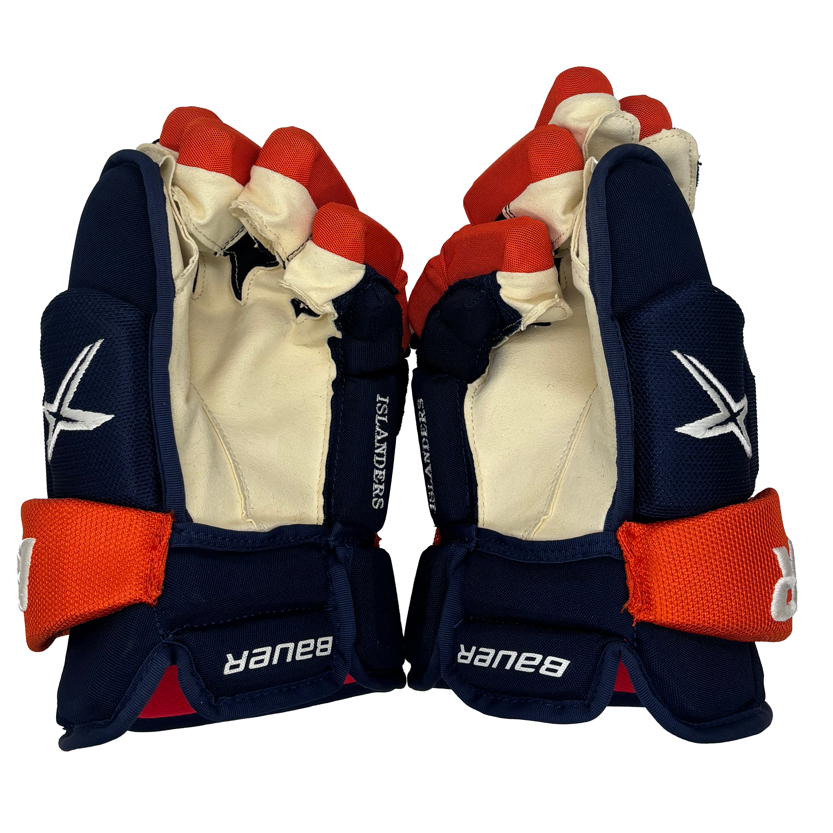 Bauer Vapor 2X Pro - NHL Pro Stock Gloves - New York Islanders (Blue/Orange)