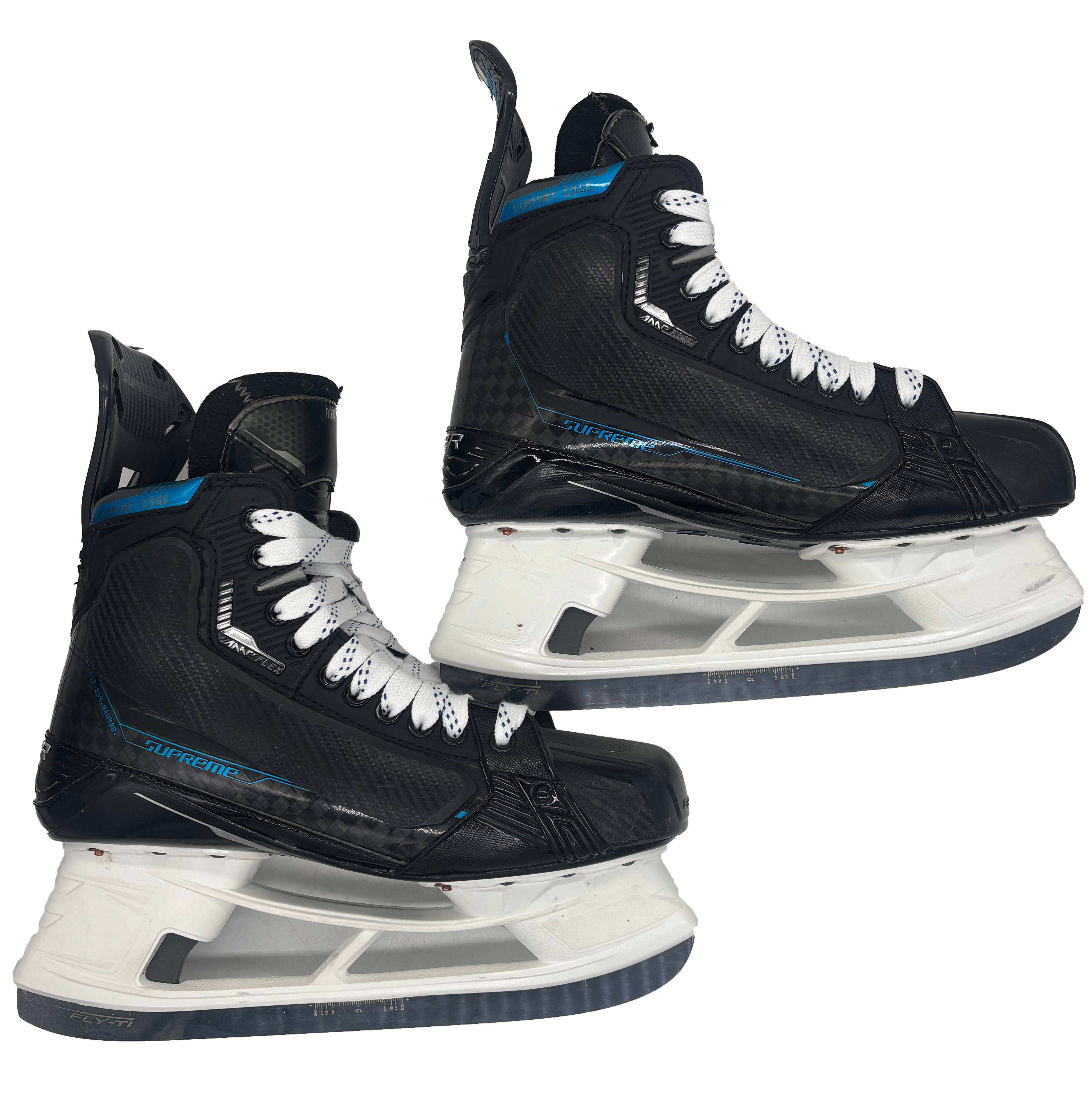 Bauer Supreme Mach - Used Pro Stock Hockey Skates - Size 10E (Blue)