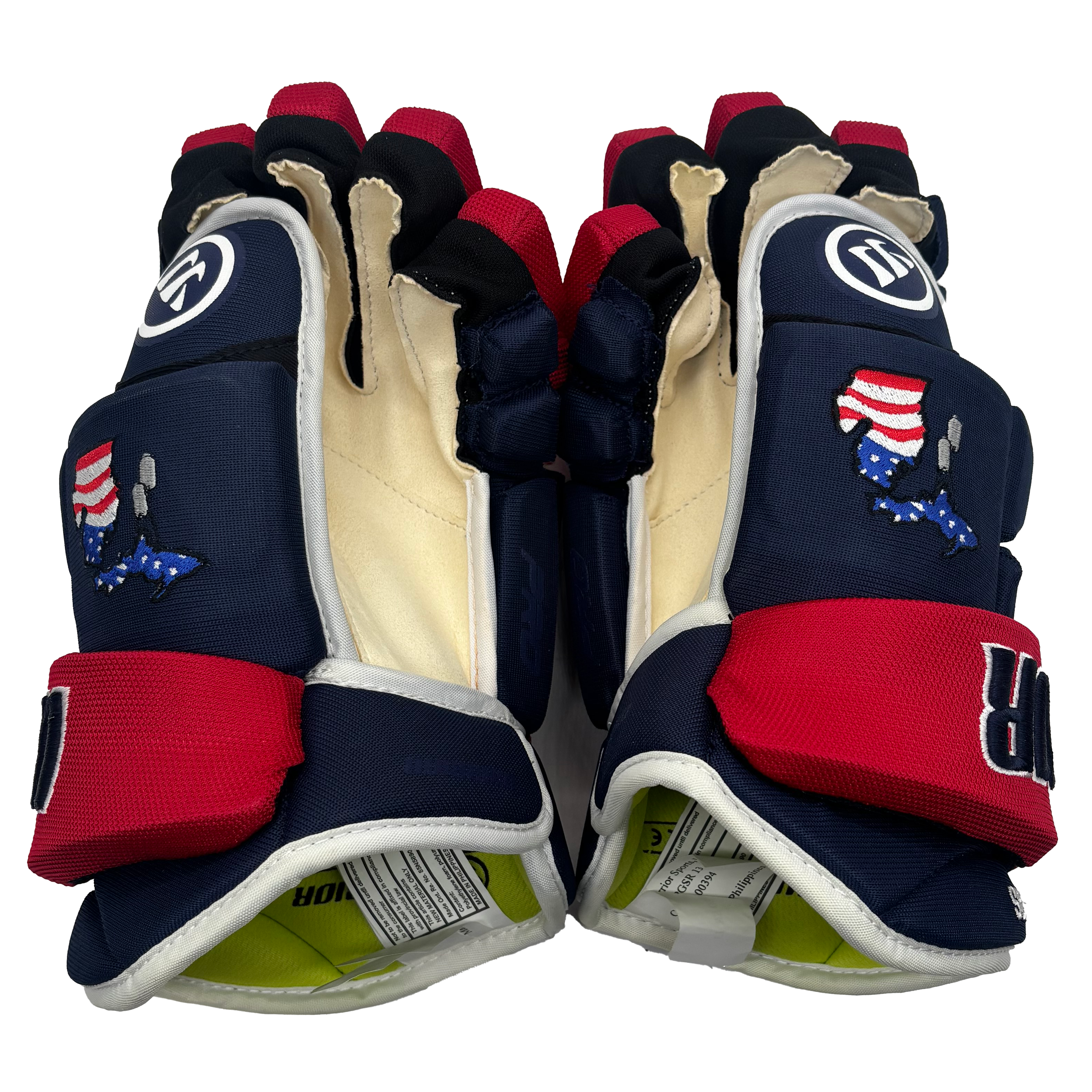 Warrior Alpha Pro - Pro Stock Hockey Glove (Navy/Red)