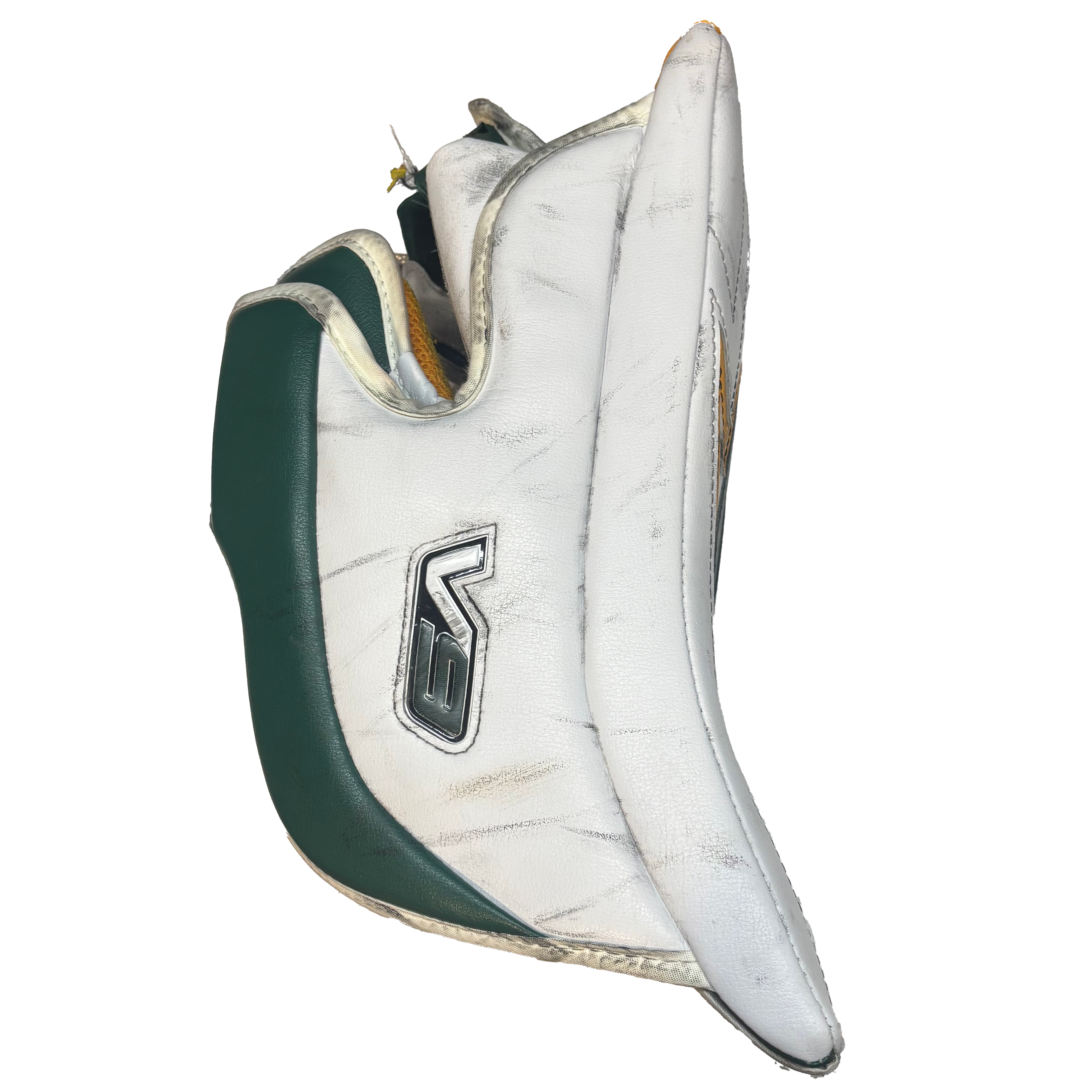 Vaughn Velocity V9 - Used Pro Stock Senior Goalie Full Set (White/Green/Yellow)