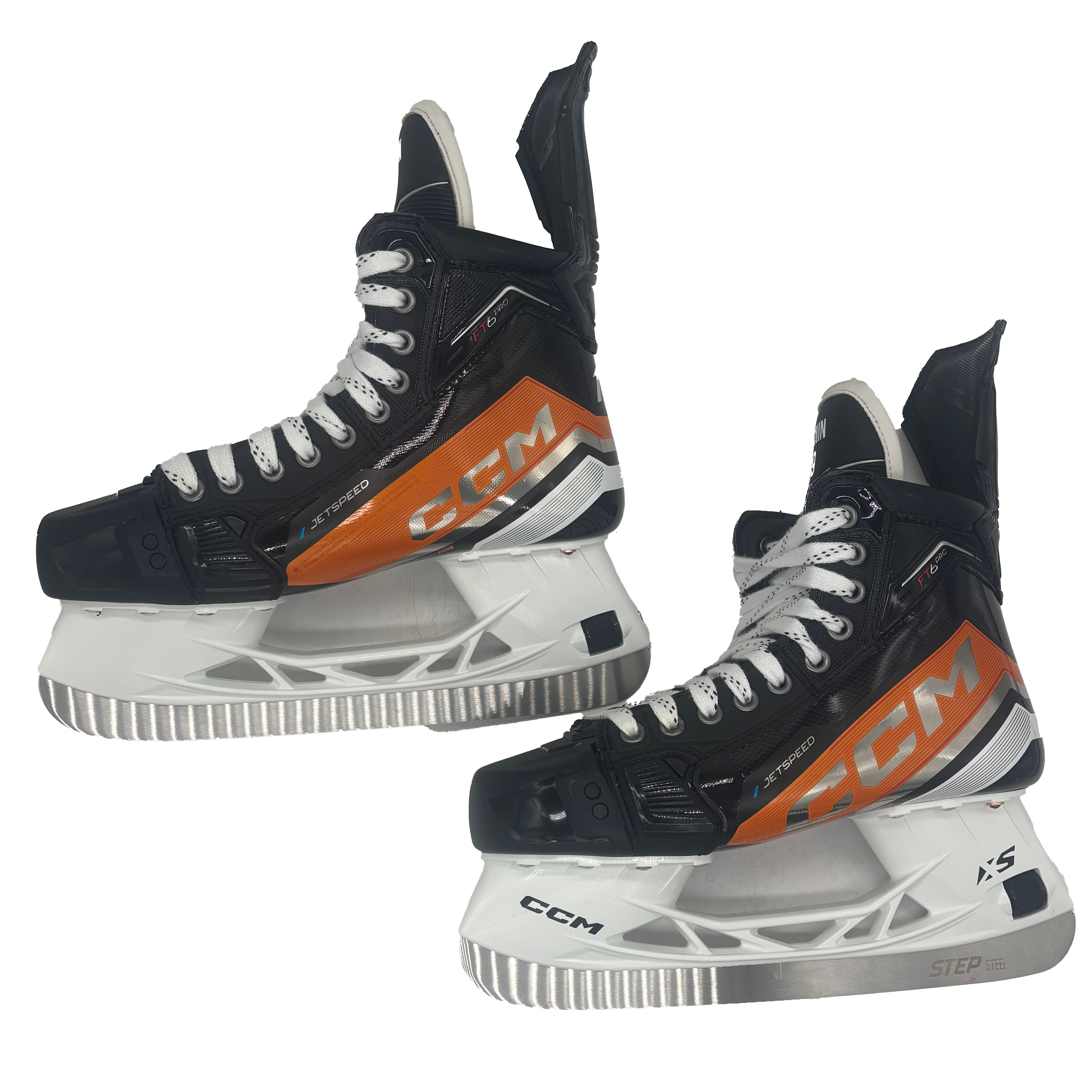 CCM Jetspeed FT6 Pro - Pro Stock Hockey Skates - Size 7R (Orange)