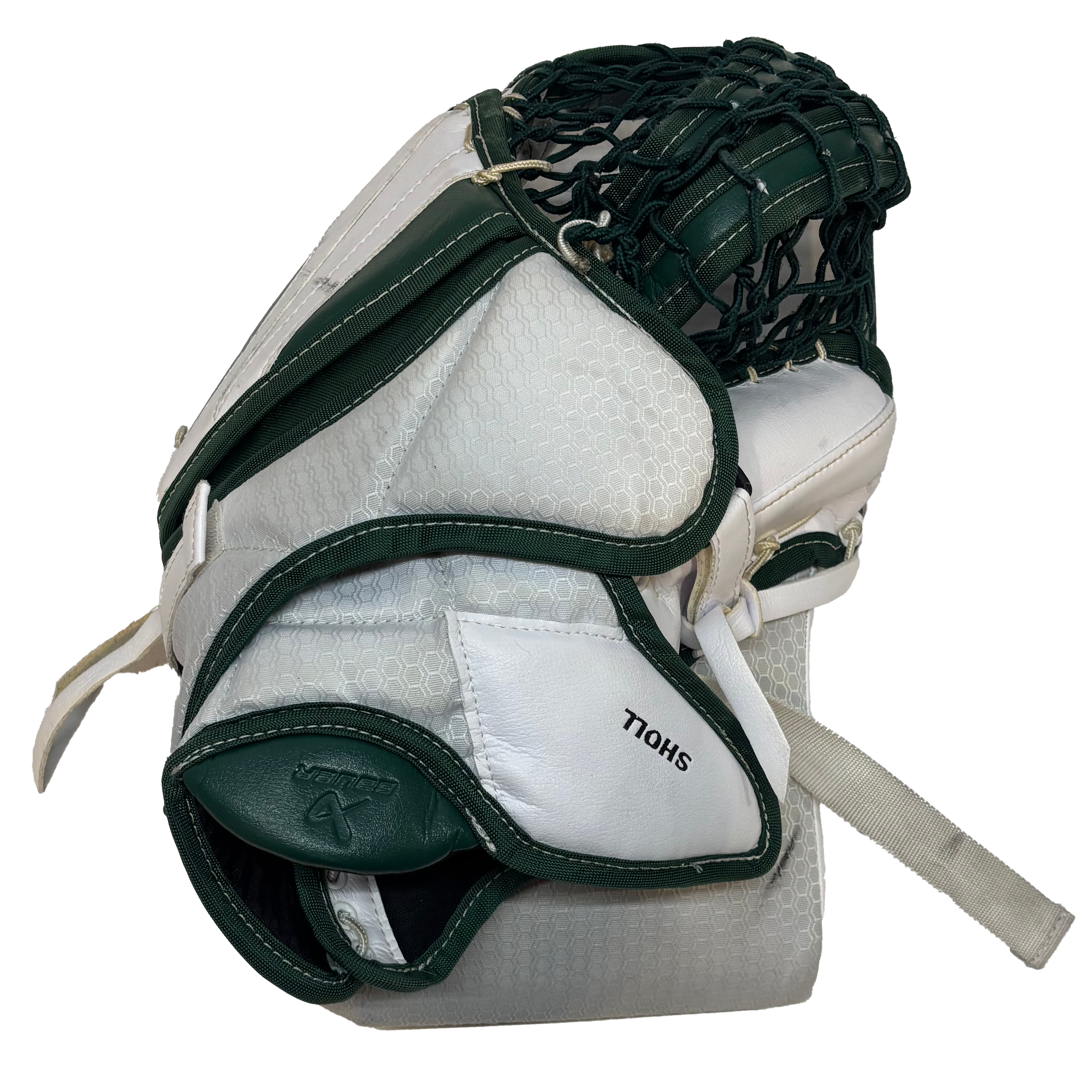 Bauer Vapor Hyperlite 2 - Used NCAA Pro Stock Goalie Full Set (White/Green) *Dressed as Bauer Reactor*