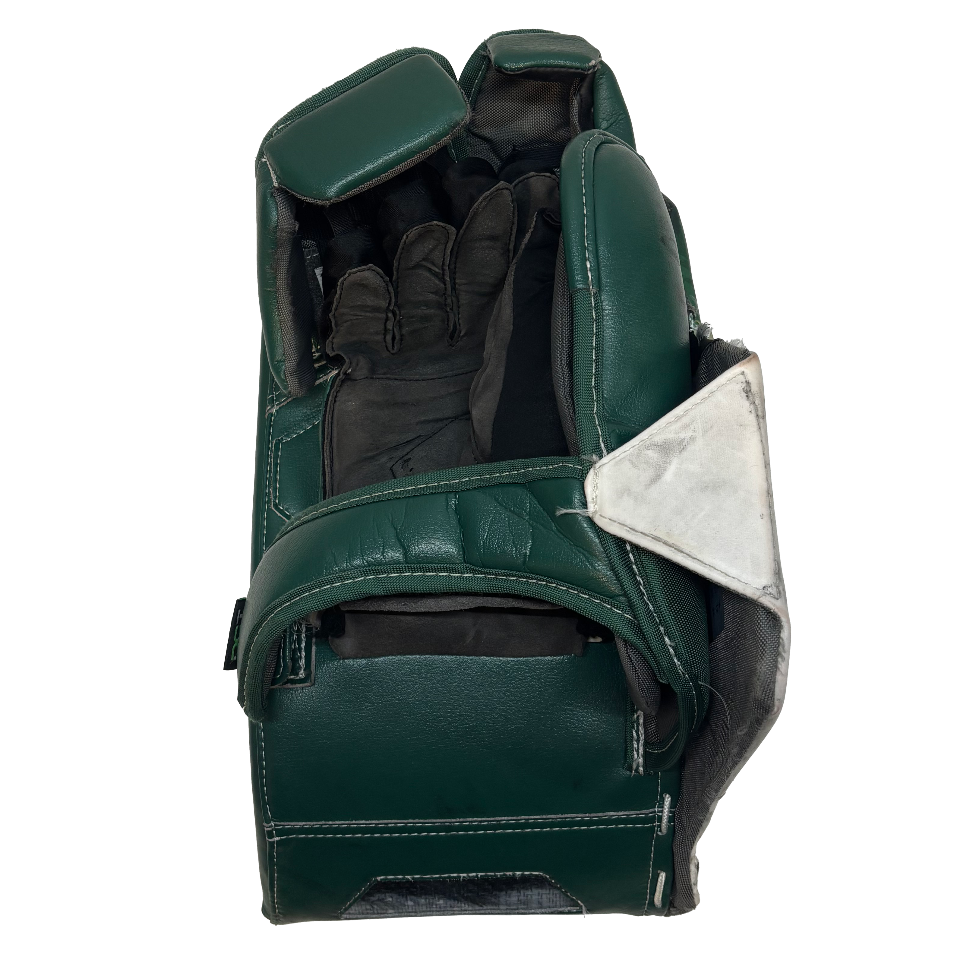 Bauer Vapor Hyperlite 2 - Used NCAA Pro Stock Goalie Blocker (Green/White)