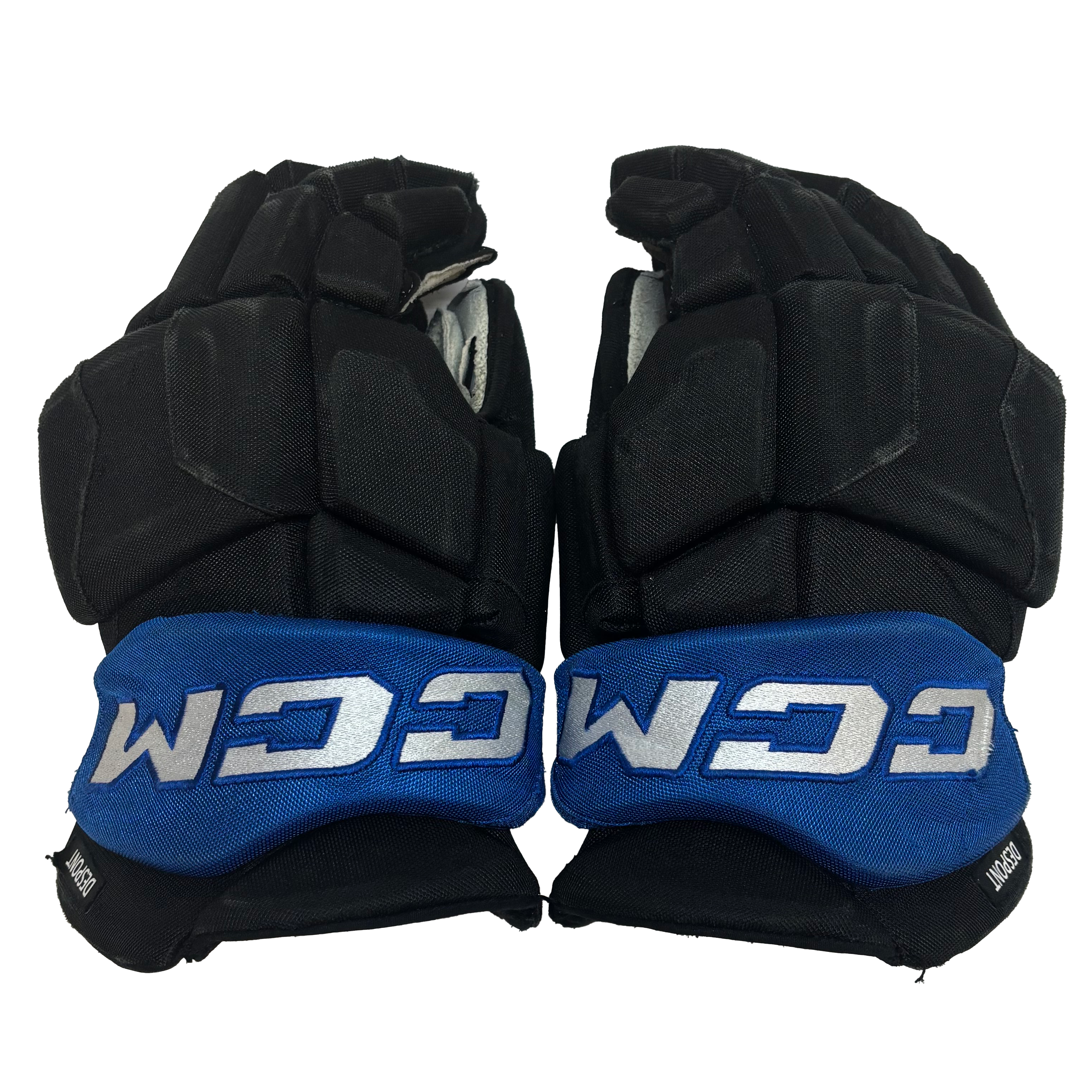CCM HGJSPP - Used QMJHL Pro Stock Hockey Glove (Black/Blue)