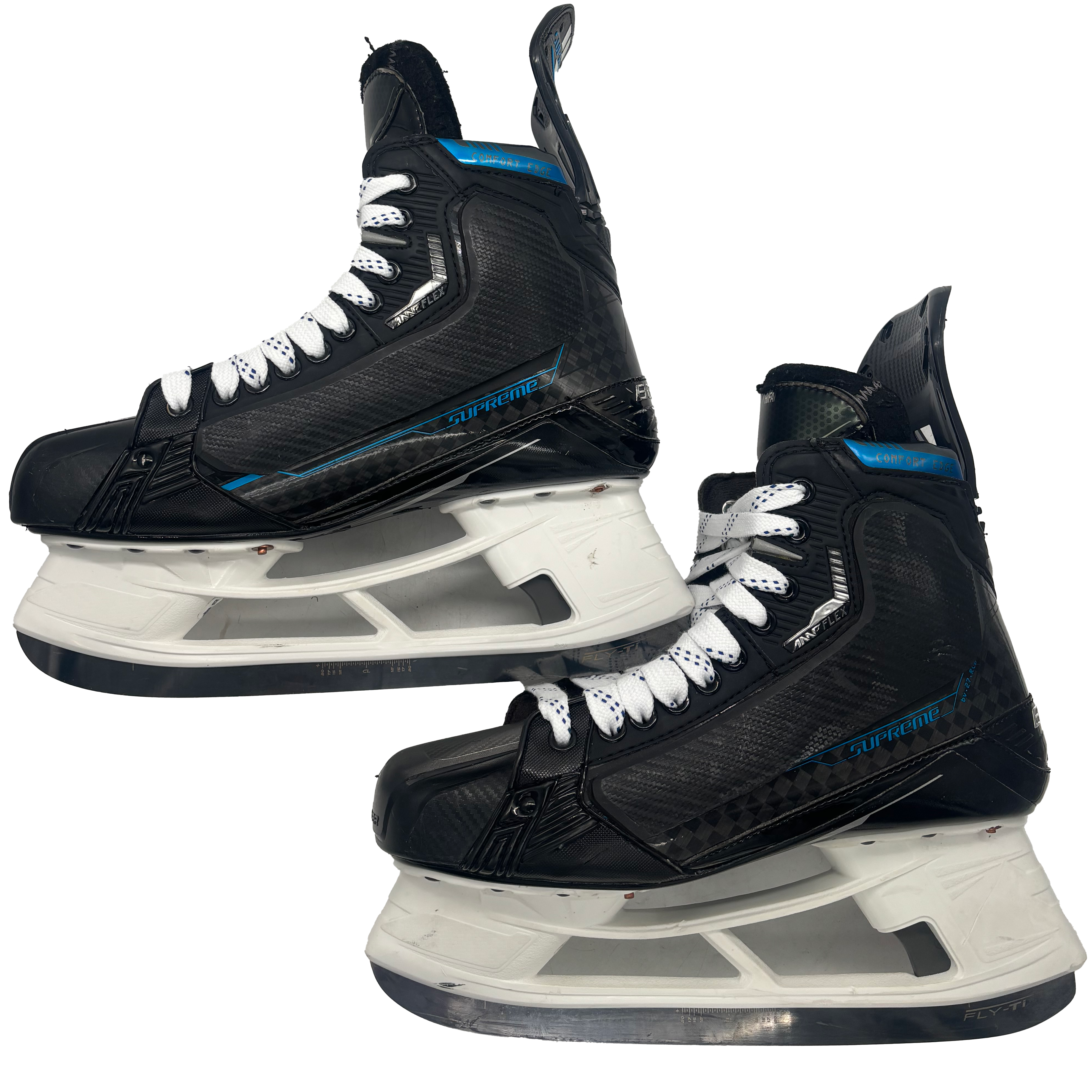 Bauer Supreme Mach - Used Pro Stock Hockey Skates - Size 10E (Blue)