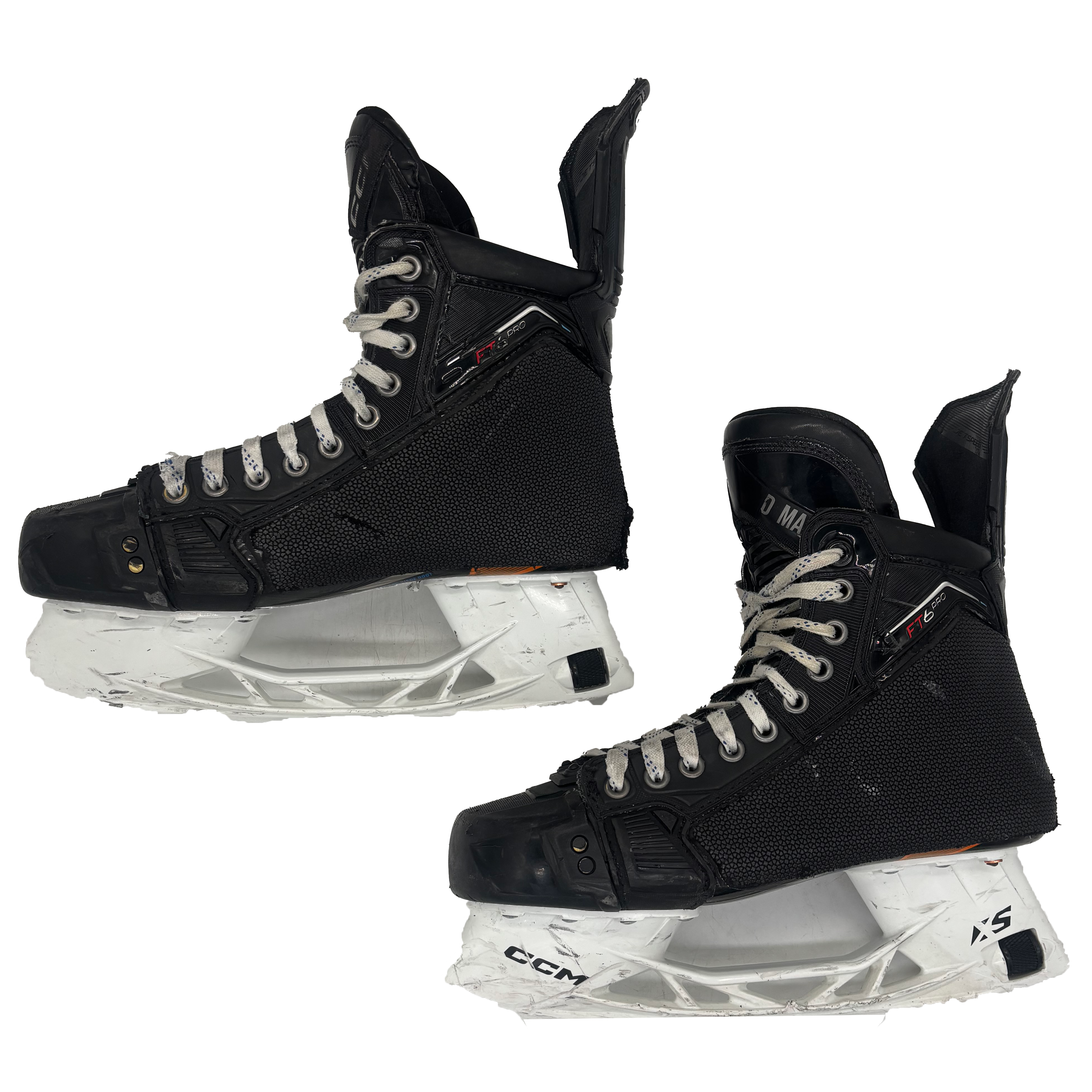 CCM Jetspeed FT6 Pro - Used Pro Stock Skates with Shot Blockers - Size 8.5E