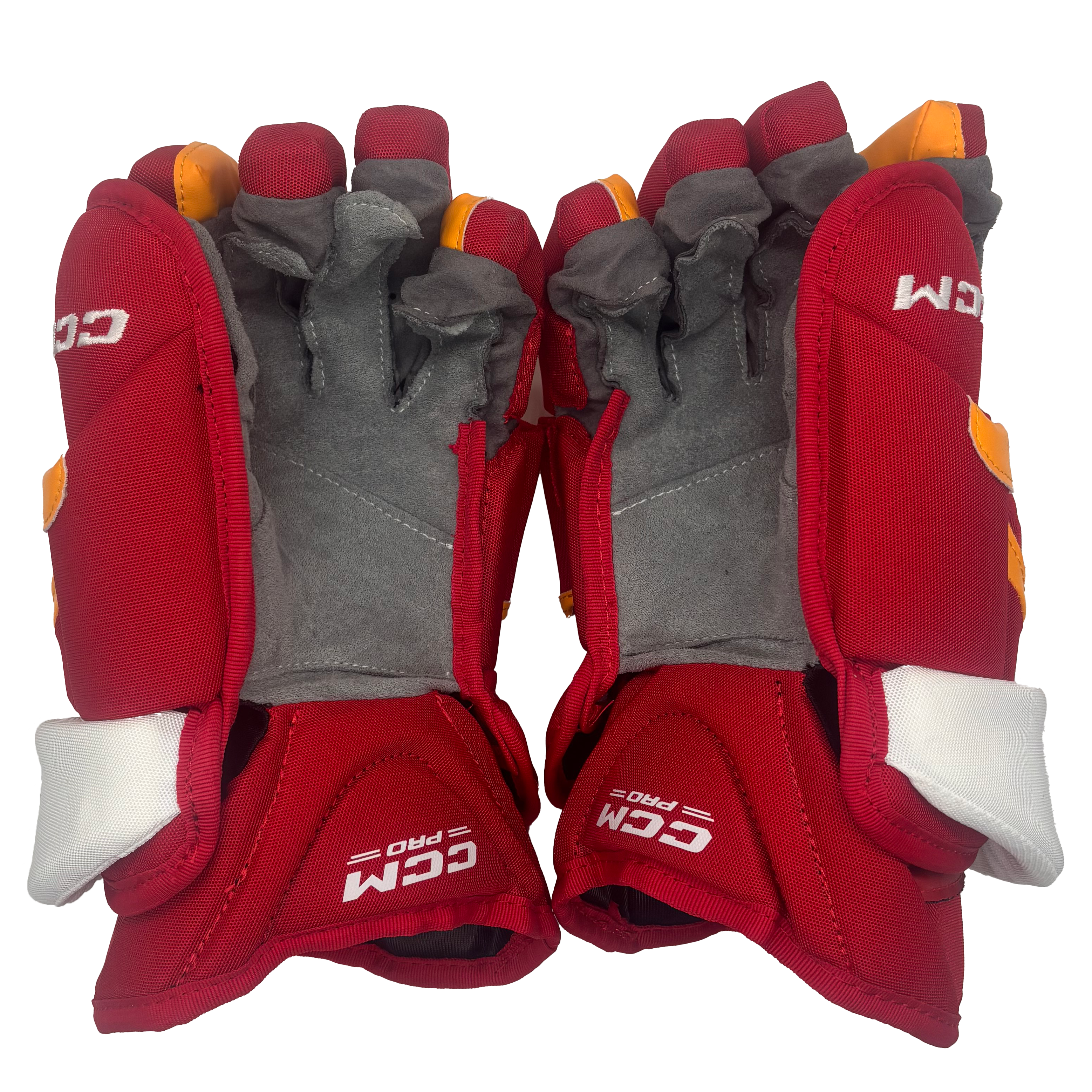 CCM HG12PP - NHL Pro Stock Glove - Jake Bean (Red/Yellow/White)