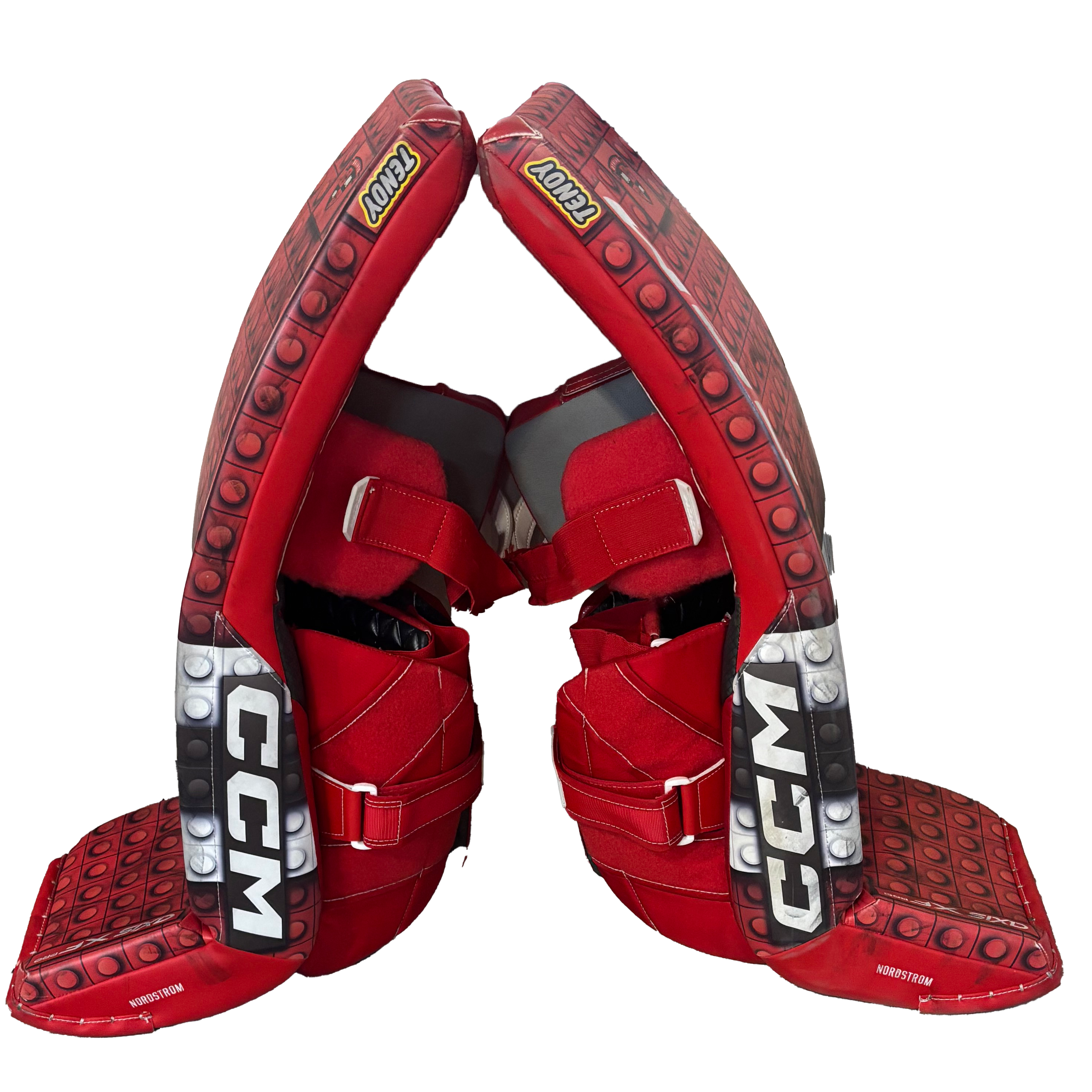 CCM Axis XF Pro - Used Pro Stock Goalie Full Set (Red/White/Black)