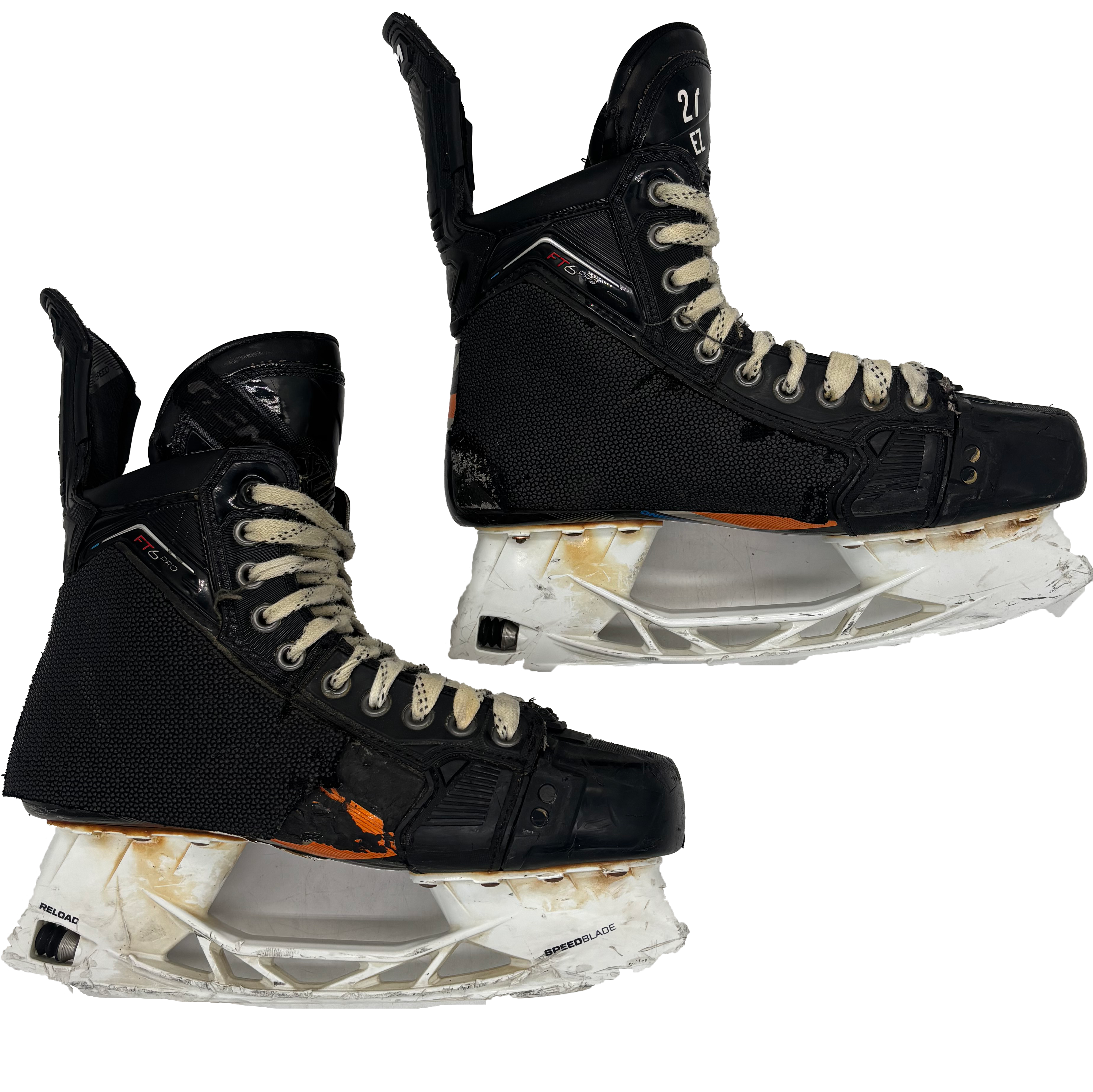 CCM Jetspeed FT6 Pro - Used Pro Stock Skates with Shot Blockers - Size 7.5E