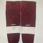 OHL - Chaussettes de hockey CCM d'occasion (marron/blanc)