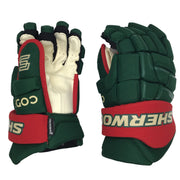 Sherwood Code Encrypt 1 - Gants d'équipe - Minnesota Wild (vert/rouge)